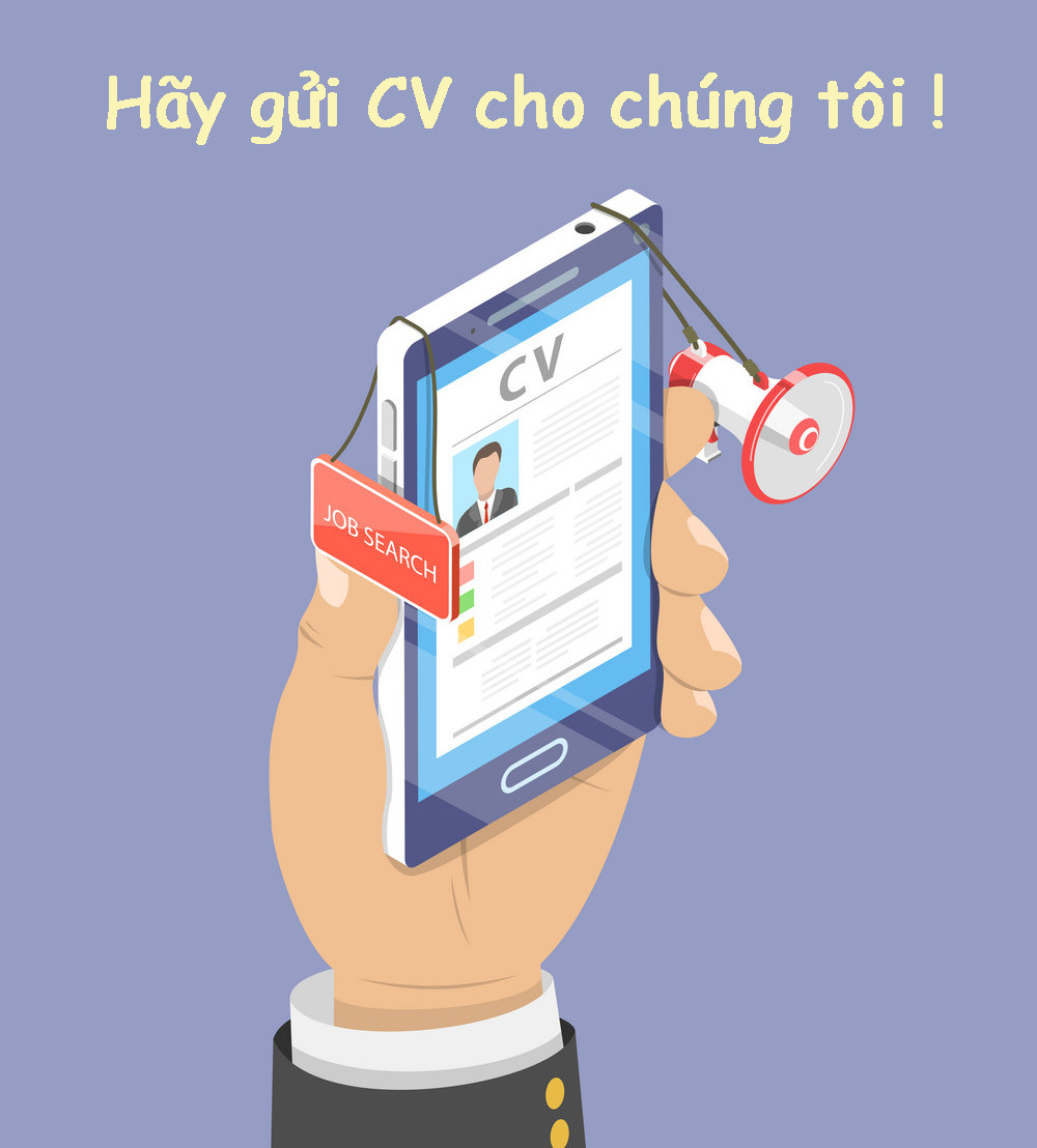 Hình ảnh tuyển dụng nhân sự chuyên nghiệp với biểu tượng công việc