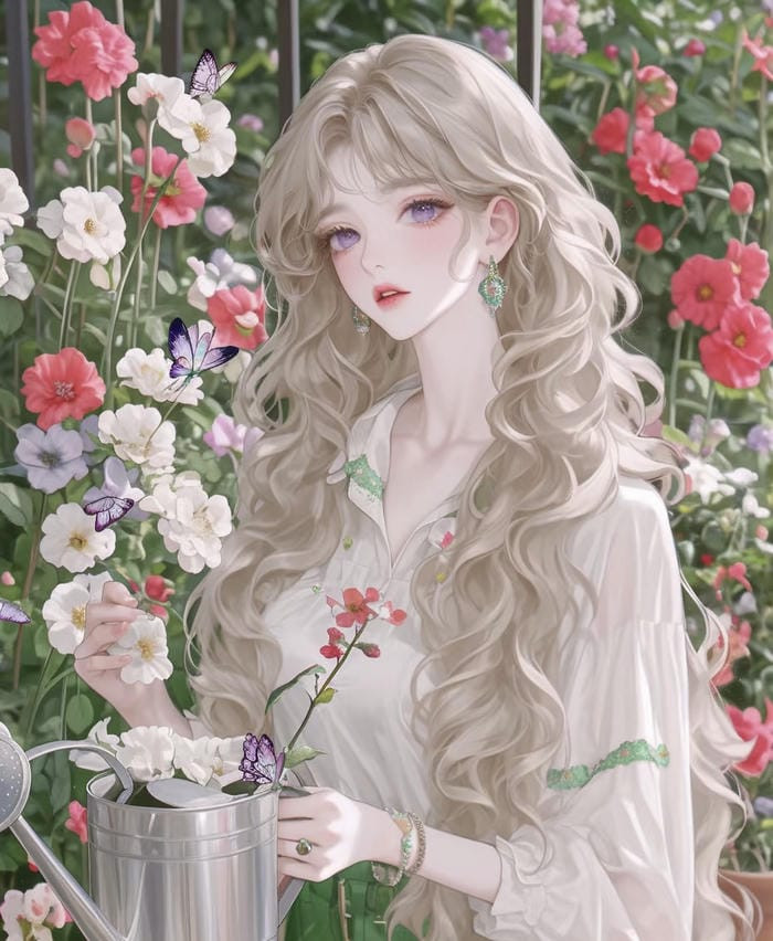 Nhân vật anime nữ phong cách đơn giản nhưng vẫn toát lên vẻ cuốn hút lạ kỳ