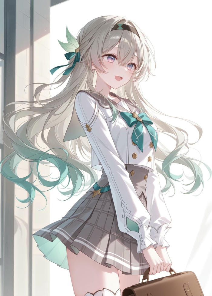 Hình ảnh cô gái anime xinh đẹp với những đường nét thanh tú và màu sắc hài hòa