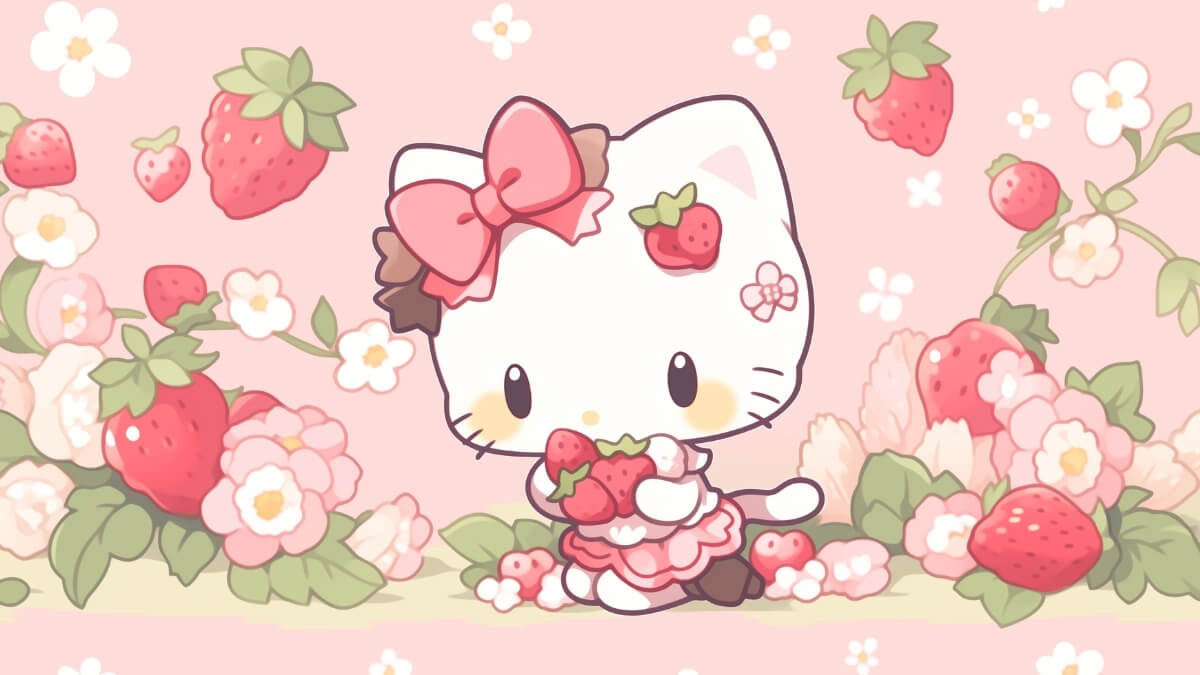 Hello Kitty và dâu tây ngọt ngào