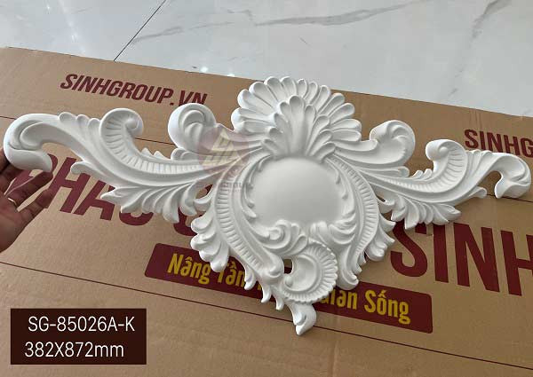 Hoa góc PU màu trắng thô