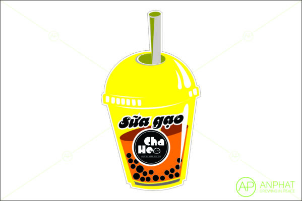 Hộp đèn ly sữa gạo Cha Heo