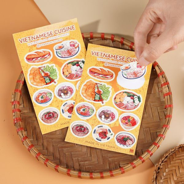 In sticker đồ ăn tại in Hoa Long