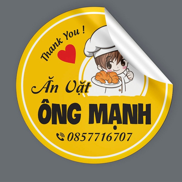 In sticker đồ ăn vặt cute