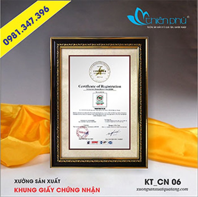 Thiết kế khung giấy chứng nhận đa dạng