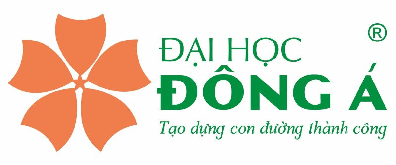 Logo Đại học Đông Á với biểu tượng hoa anh đào