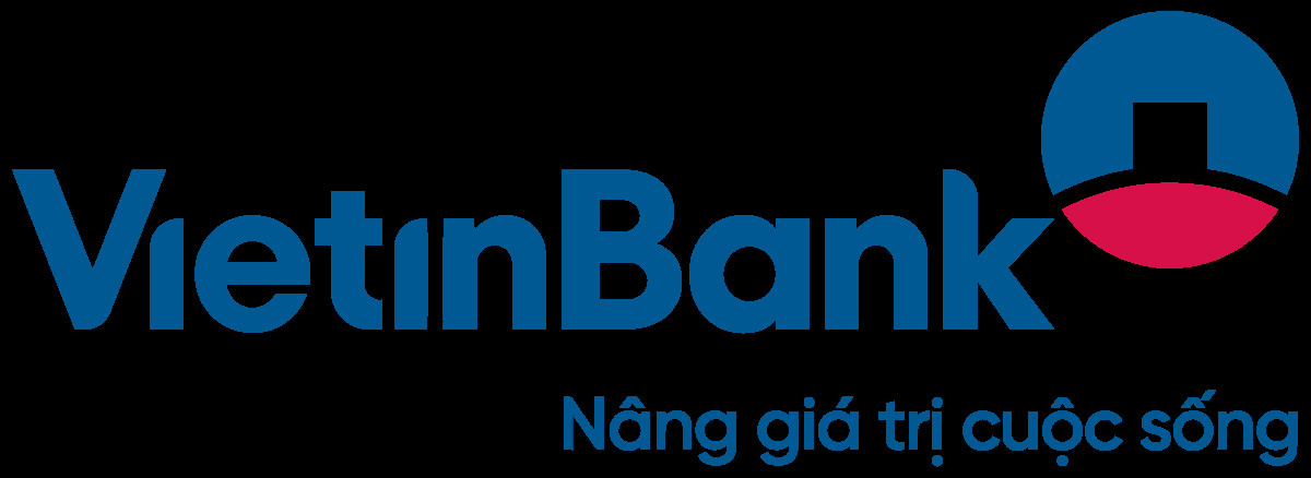 Logo VietinBank CTG cùng slogan "Nâng giá trị cuộc sống"