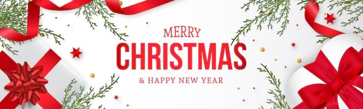 Banner Noel với hình ảnh gia đình và lời chúc ấm áp