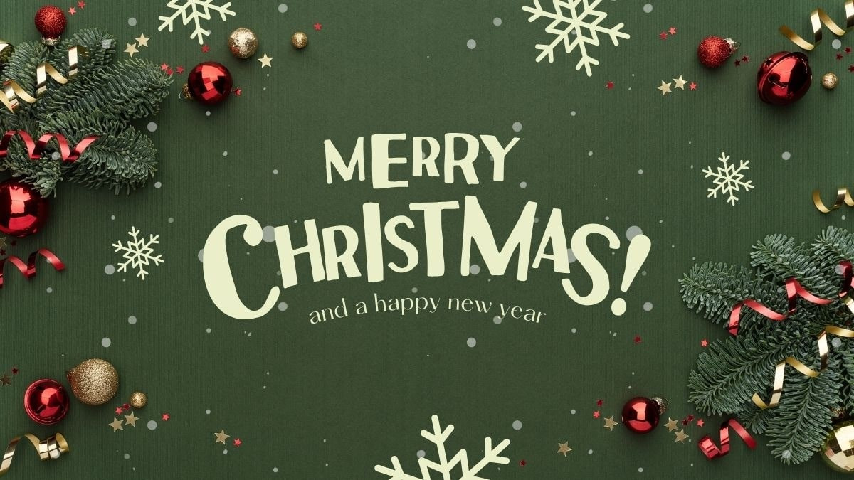 Banner Noel với họa tiết hoa tuyết và ánh đèn
