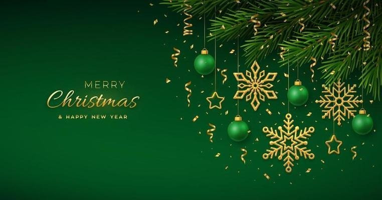 Mẫu banner Giáng Sinh với hình ảnh tuần lộc và xe kéo quà