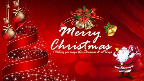 Banner Noel phong cách hoạt hình với nhân vật dễ thương