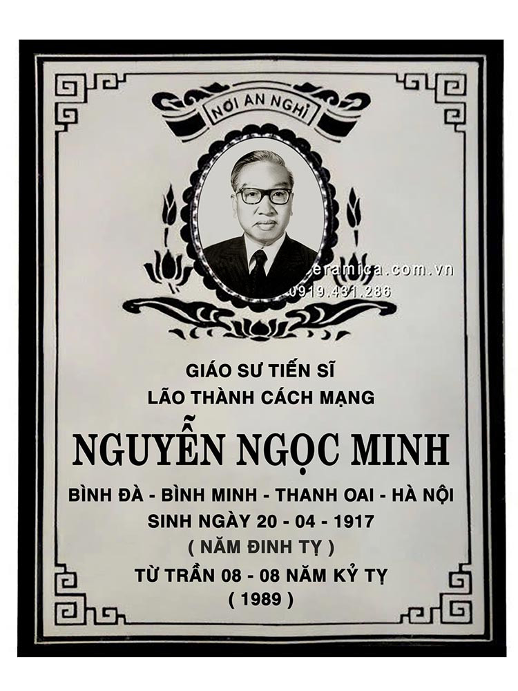 Mẫu bia mộ đẹp có ảnh chân dung