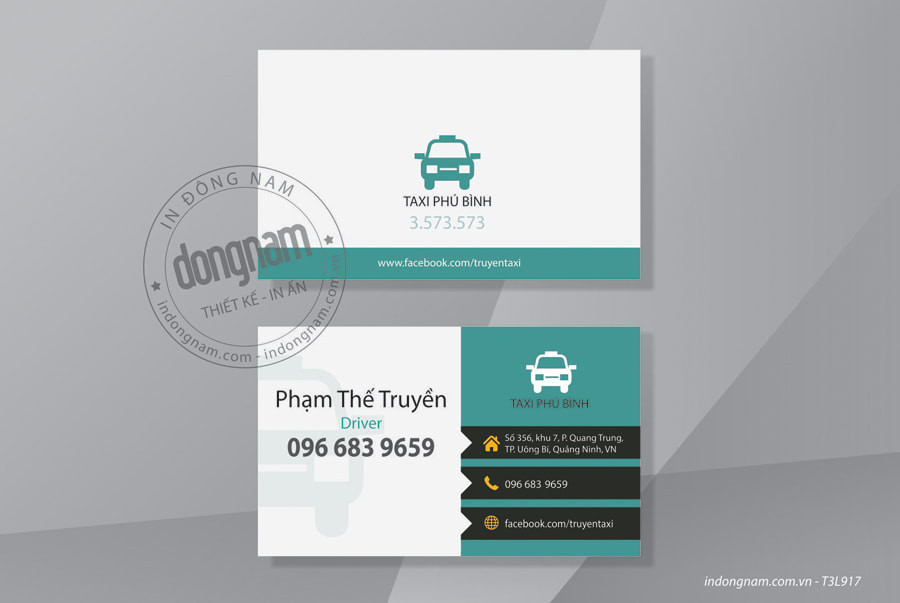 Mẫu card visit taxi Phú Bình