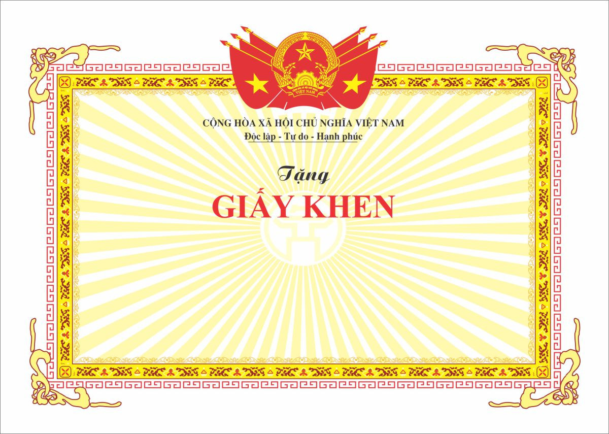Mẫu phôi giấy khen 2026 file corel
