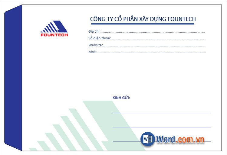 Thiết kế phong bì thư chuyên nghiệp với tông màu trang nhã