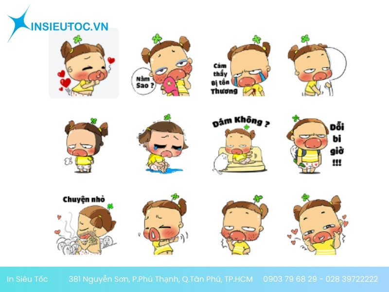 Bộ Sticker Zalo Quỳnh Aka Bất Bại với biểu cảm hài hước