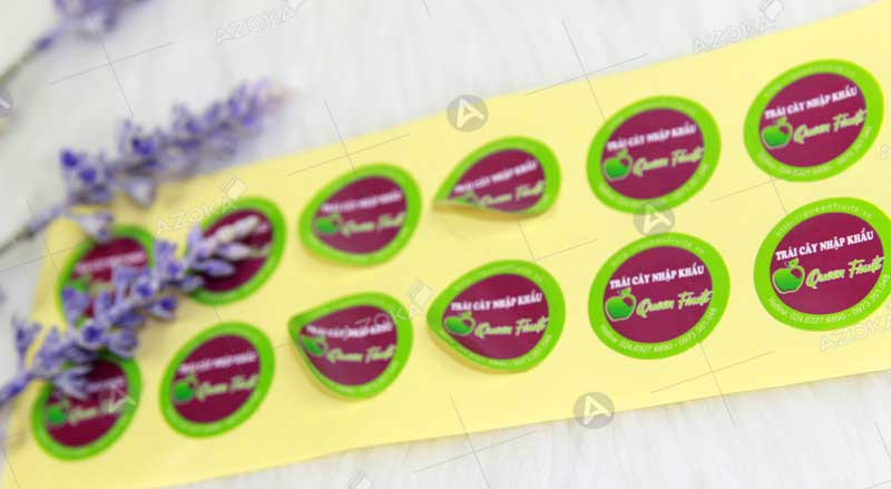 Mẫu tem nhãn sản phẩm trái cây nhập khẩu của Queen Fruits