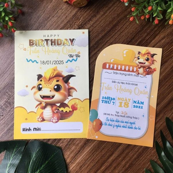 Mẫu thiệp mời thôi nôi chuyên nghiệp và sáng tạo