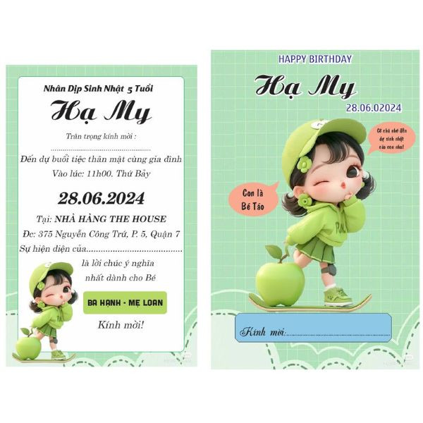 Thiệp mời thôi nôi giá cả phải chăng