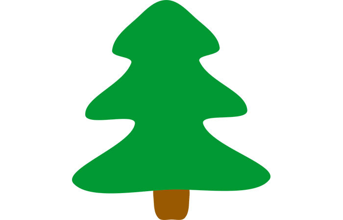 Mẫu thiết kế cây thông Noel vector với đồ trang trí