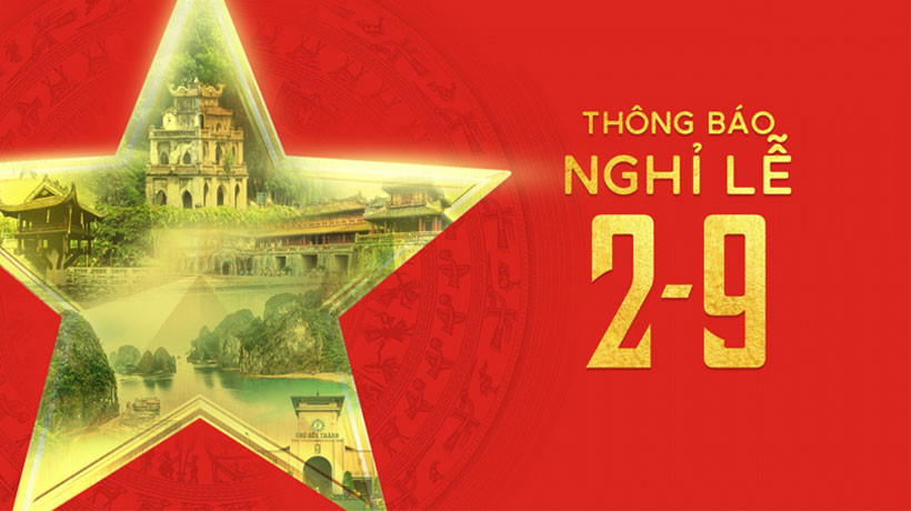 Một mẫu thông báo nghỉ lễ Quốc khánh 2/9 chuyên nghiệp của công ty
