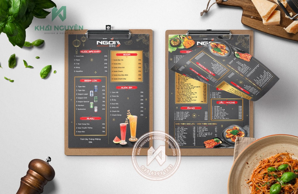 Mẫu menu BBQ hấp dẫn