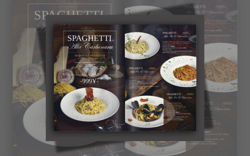 Thực đơn nhà hàng Ý SPAGHETTI