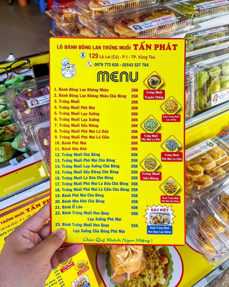 Sử dụng màu sắc nổi bật như vàng, đỏ, cam cho menu