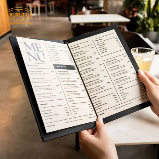 Menu dạng cuốn dành cho những quán trà sữa có nhiều món