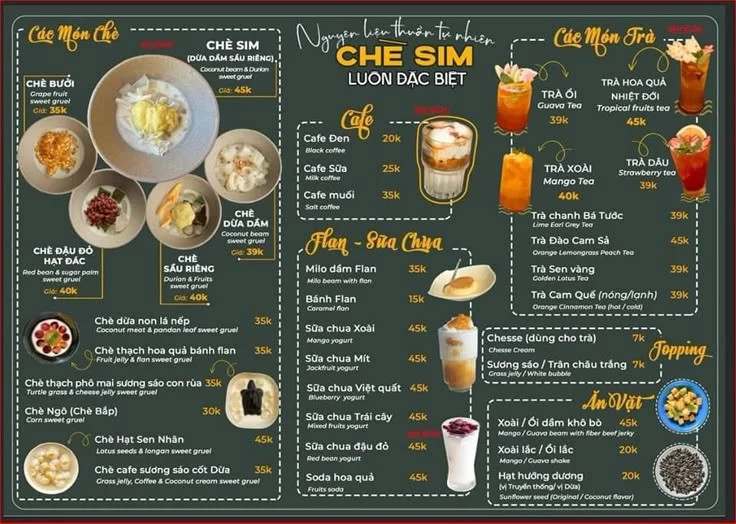 Dùng font chữ sáng tạo sẽ giúp thêm điểm nhấn cho menu