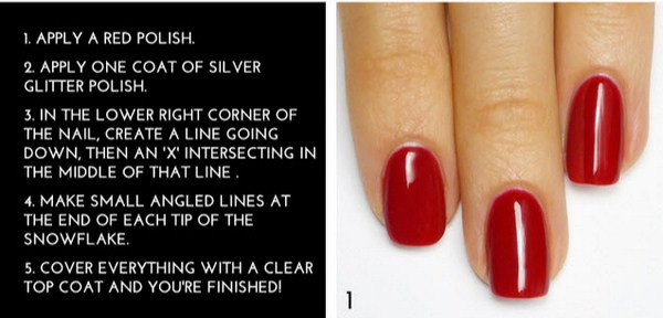 Các bước cơ bản của hướng dẫn vẽ nail bông tuyết