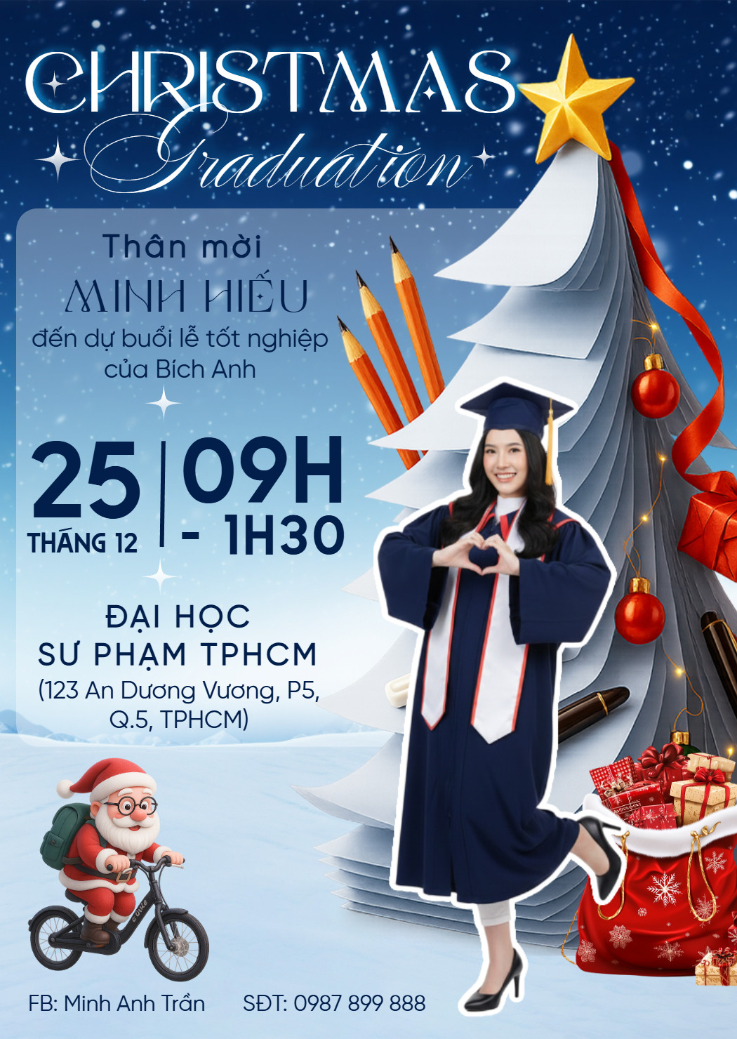 Thư mời kỷ yếu mùa Giáng Sinh vui tươi, rực rỡ sắc màu