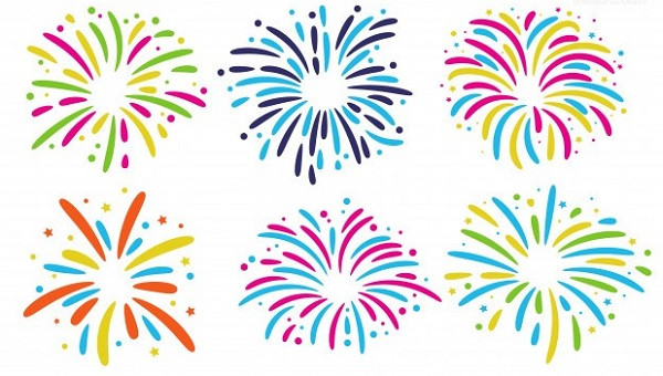 Pháo hoa nổ tung vector