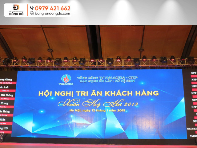 Phông bạt hội nghị tri ân khách hàng
