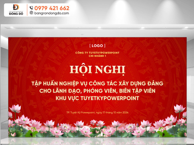 Mẫu backdrop hội nghị nội bộ - đào tạo