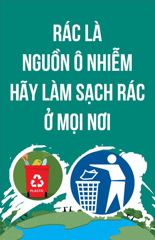 Poster bảo vệ môi trường sống với thông điệp xanh
