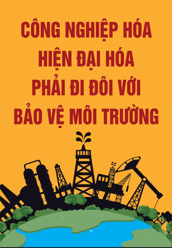 Poster kêu gọi tiết kiệm năng lượng và bảo vệ môi trường