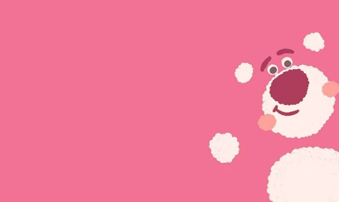 Gấu dâu Lotso được vẽ tay với phong cách đáng yêu và sắc thái biểu cảm độc đáo