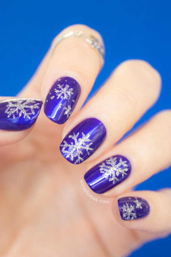 Hướng dẫn từng bước vẽ nail bông tuyết chi tiết