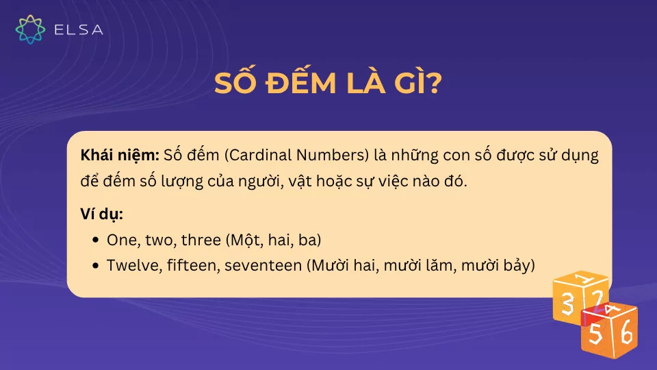 Số đếm là những con số chỉ số lượng