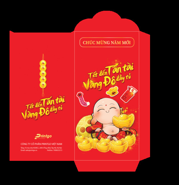 Mẫu bao lì xì vector với thiết kế tinh xảo