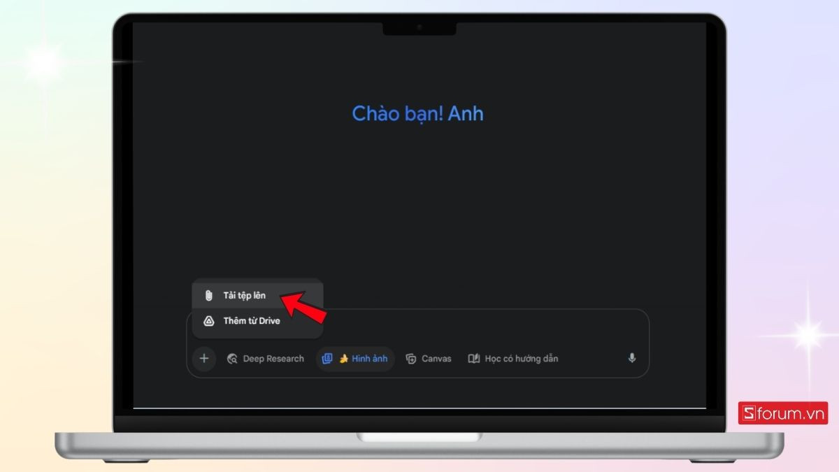 Tải ảnh chân dung gốc lên Gemini AI