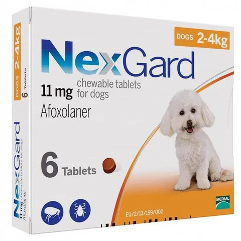 Viên nhai Nexgard trị ve rận cho chó