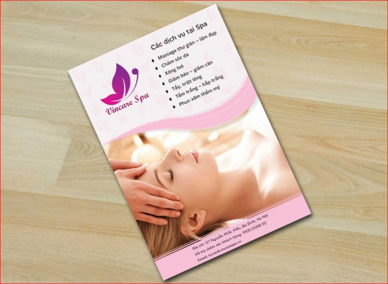 Mẫu tờ rơi spa nhẹ nhàng, đơn giản!