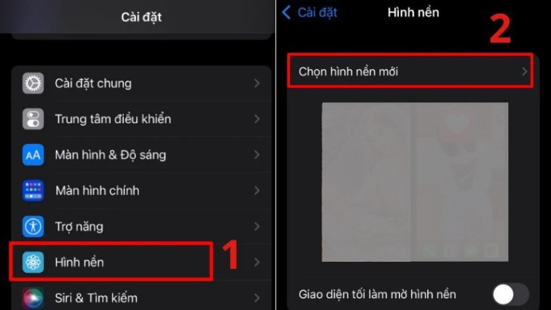 Bước 1: Vào Cài Đặt trên iPhone để bắt đầu quá trình thay đổi hình nền