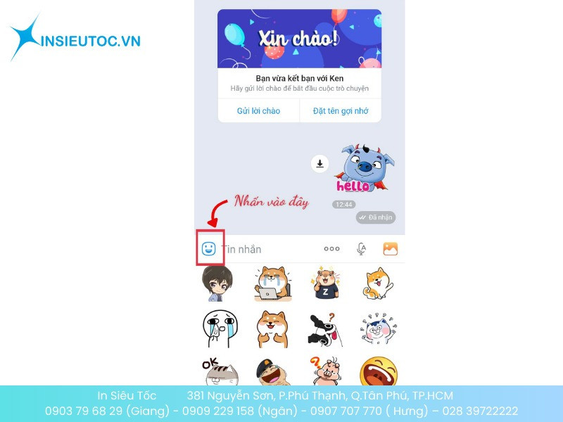 Cách gửi Sticker Zalo trong cuộc trò chuyện một cách nhanh chóng
