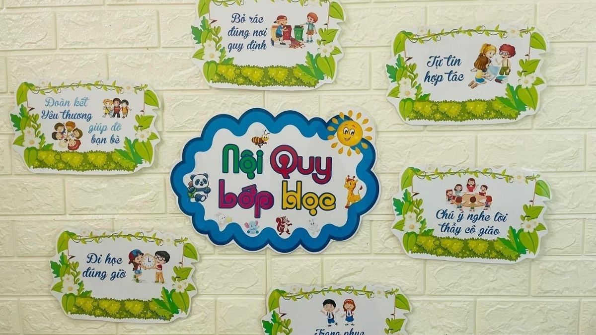 Trang trí lớp học tiểu học