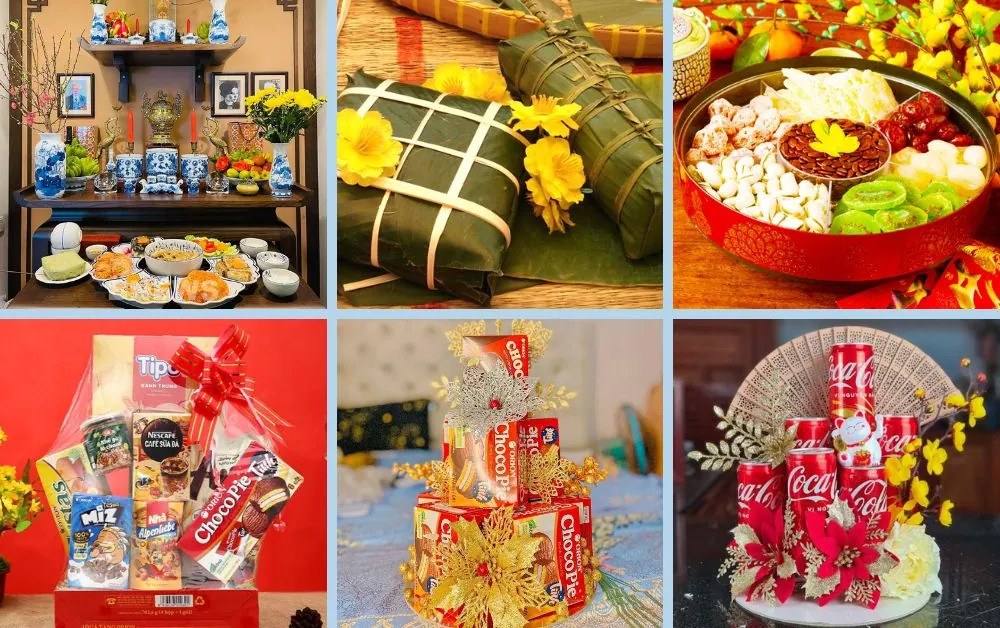 Sắp xếp và trang trí nhà mâm ngũ quả, bánh mứt
