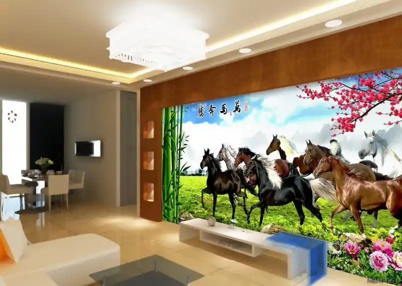 Tranh mã đáo thành công 3D trên nền trời xanh