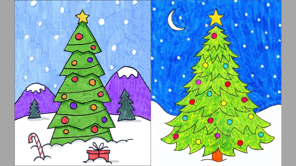 Mẫu tranh vẽ Noel đơn giản với Ông già Noel nháy mắt
